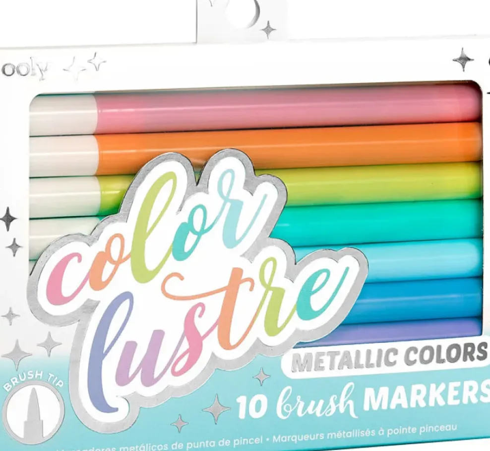 Ooly Pastel Color Lustre Metallic Brush Markers Hot