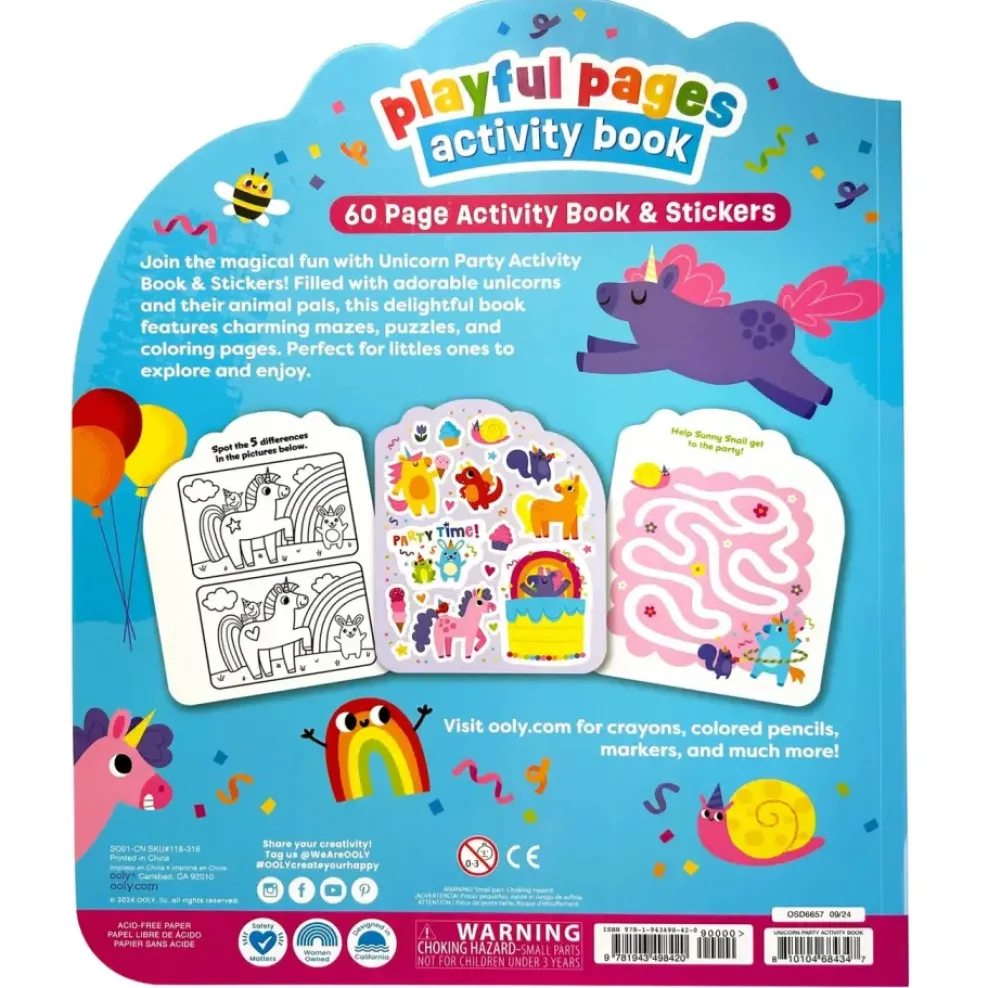 Ooly Playful Pages Activity Book - Unicorn Party! Online