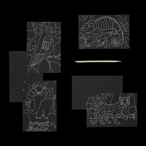 Ooly Scratch & Scribble Mini Scratch Art Kit - Jungle Fun Sale