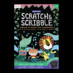 Ooly Scratch & Scribble Mini Scratch Art Kit - Safari Party Outlet