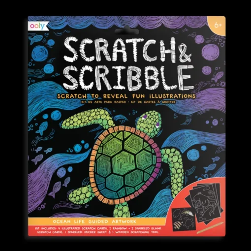 Ooly Scratch & Scribble Scratch Art Kit - Ocean Life Online