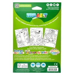 Ooly Undercover Art Hidden Pattern Coloring Activity Art Cards - Dino Tales New