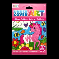 Ooly Undercover Art Hidden Pattern Coloring Activity Art Cards - Unicorn Friends Discount