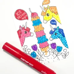 Ooly Undercover Art Hidden Pattern Coloring Activity Art Cards - Unicorn Friends Discount