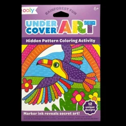 Ooly Undercover Art Hidden Pattern Coloring Activity Art Cards - Rainforest Fun New
