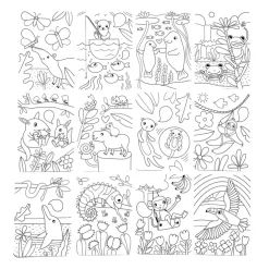 Ooly Undercover Art Hidden Pattern Coloring Activity Art Cards - Rainforest Fun New