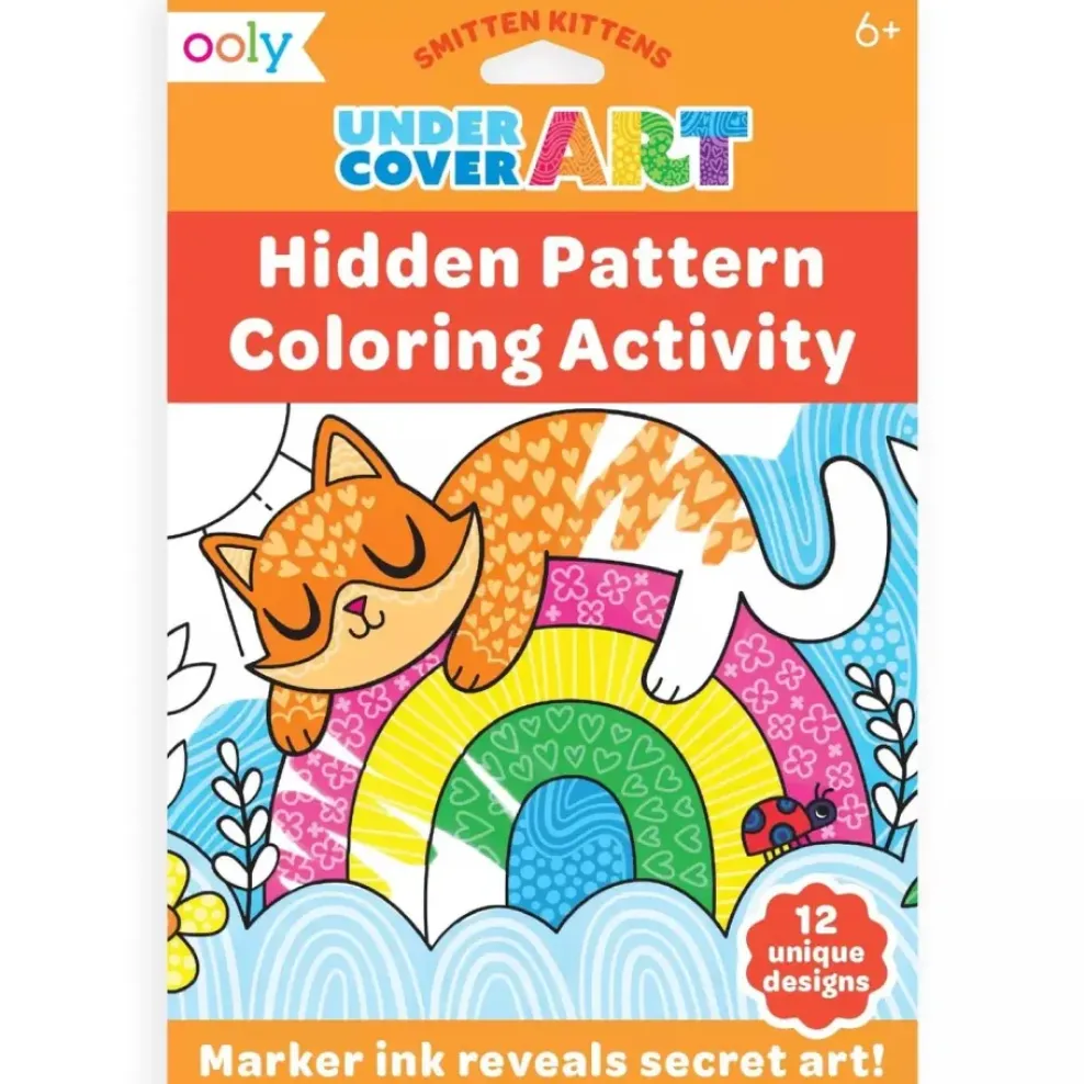 Ooly Undercover Art Hidden Pattern Coloring Activity Art Cards - Smitten Kittens Discount