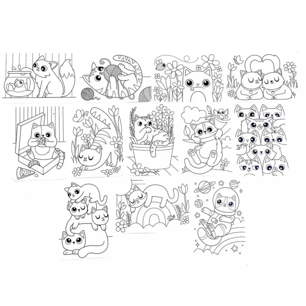 Ooly Undercover Art Hidden Pattern Coloring Activity Art Cards - Smitten Kittens Discount