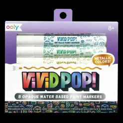 Ooly Vivid Pop! Water Based Paint Markers Metallic Clearance