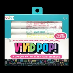 Ooly Vivid Pop! Water Based Paint Markers Pastel Hot