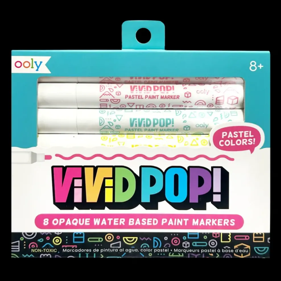 Ooly Vivid Pop! Water Based Paint Markers Pastel Hot
