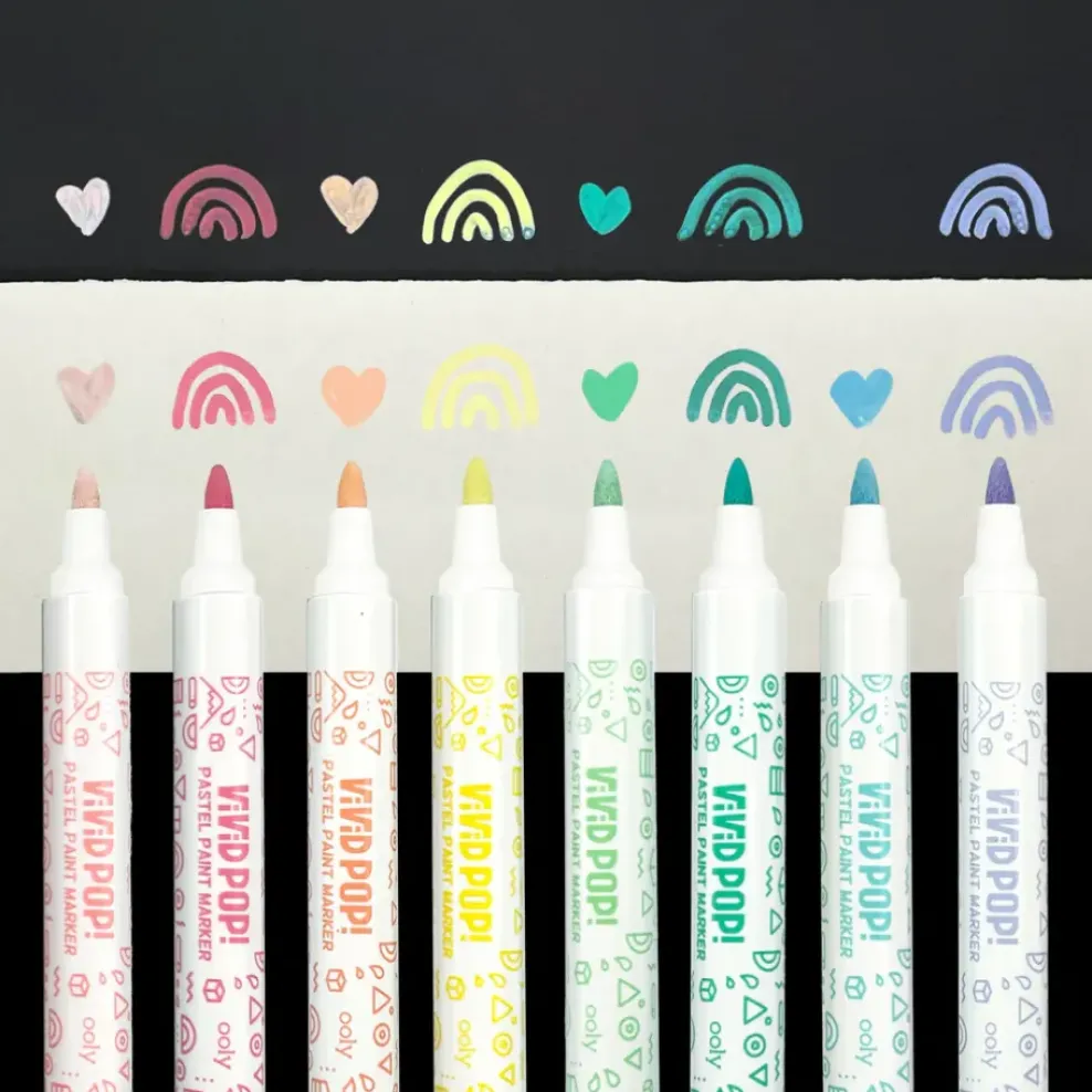 Ooly Vivid Pop! Water Based Paint Markers Pastel Hot
