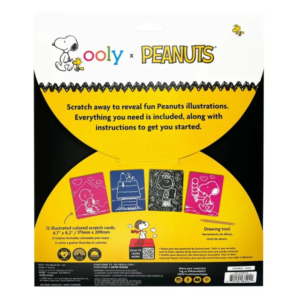Ooly ® x Peanuts®: Scratch Art Kit New