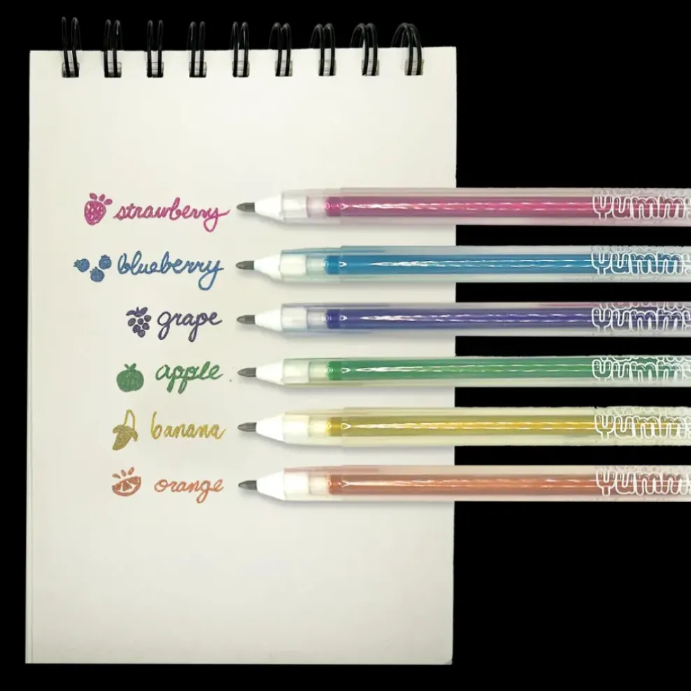 Ooly Yummy Yummy Scented Gel Pens - Metallic - Set of 6 Hot