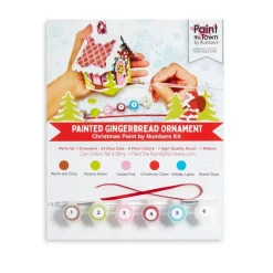 Paint the Town By Numbers Paint the Town By Number™ Gingerbread House Christmas Ornament Kit Online