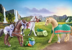 Playmobil Horses of Waterfall: Three Horses with Saddles 71356 Clearance