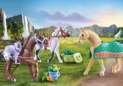 Playmobil Horses of Waterfall: Three Horses with Saddles 71356 Clearance