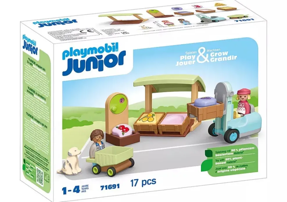Playmobil Junior: Organic Market Stall & Forklift 71691 Sale