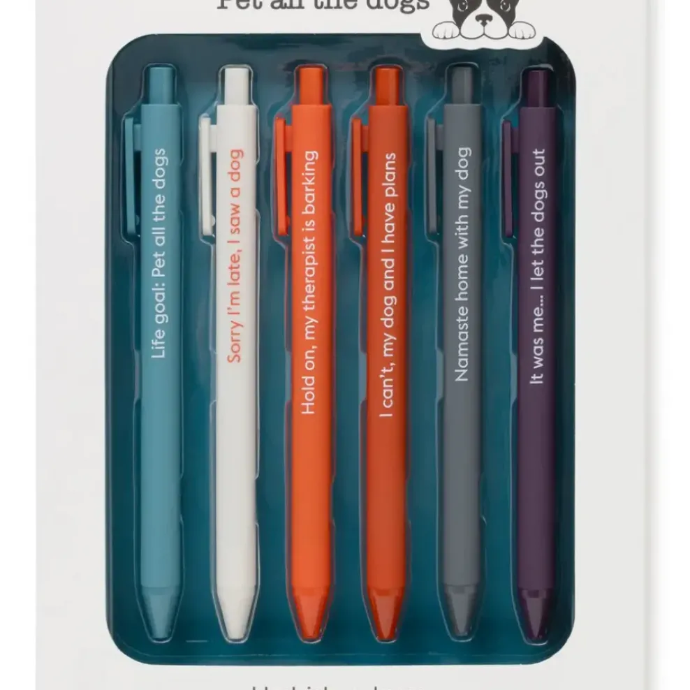 Snifty Pen Set: Life Goal Pet All the Dogs Hot