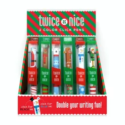 Snifty Pen Twice as Nice Holiday 2 Color Click Pen Assortment Elf Outlet