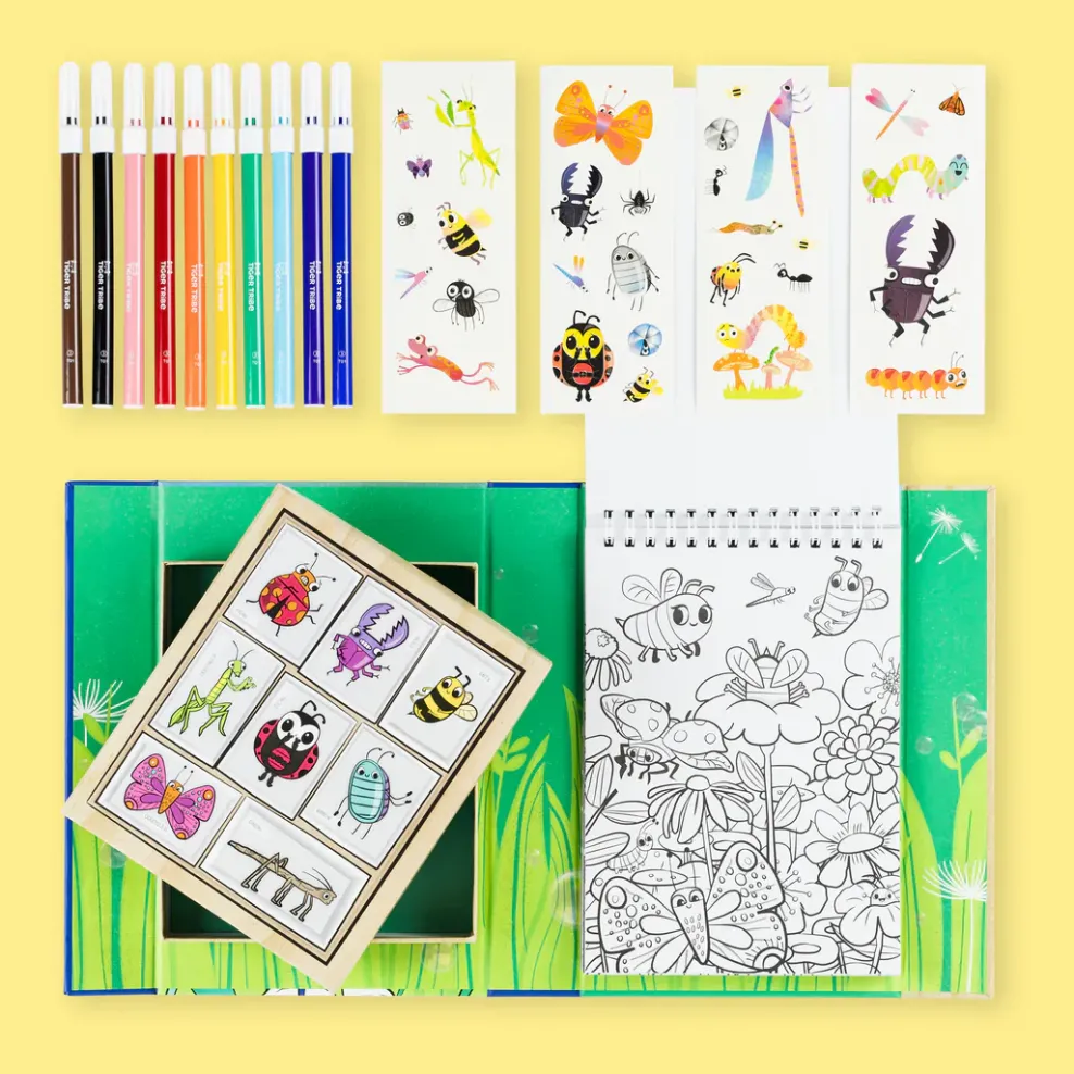 Tiger Tribe - Coloring Set: Backyard Bugs Hot